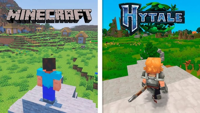 مقارنة الجرافيك بين Hytale و Minecraft