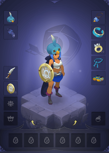 شخصية Law-V لابسة لبسة Piou الأزرق في DOFUS